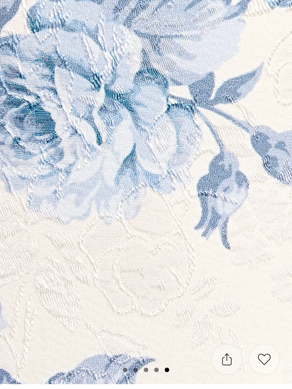 Windsor White Mini Dress with Blue Floral Print - Picture 6 of 6